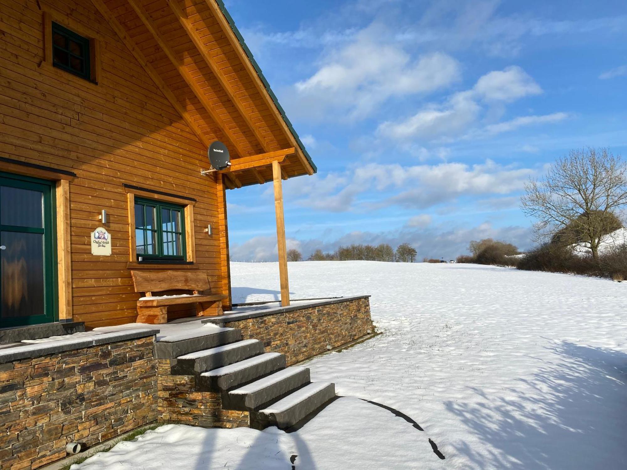 Holzhaus Onkel Fritz Mit Sauna Und Whirlwanne Esch  Dış mekan fotoğraf
